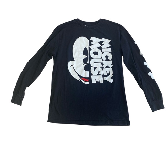 Disney Women's Long Sleeve spell out Mickey Mouse T-shirt, size large - Picture 1 of 8
